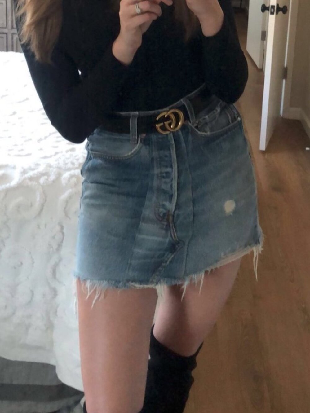 Gucci Black Leather Belt